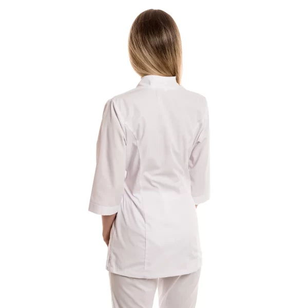 Moteriška balta medicininė palaidinė-kimono WST22WH-2